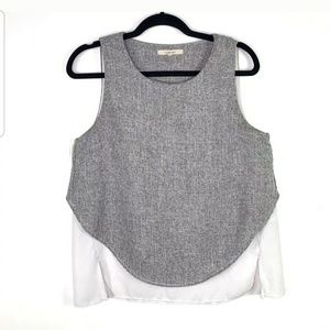 41Hawthorn Womens Sz M Gray White Tank Top Blouse